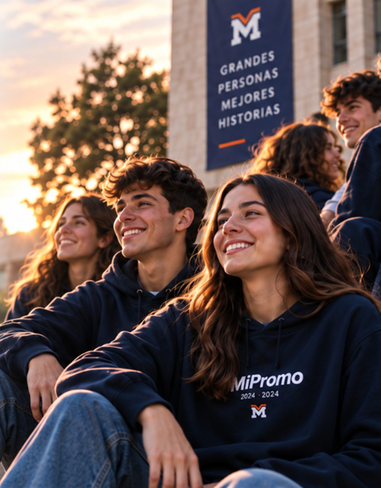 Estudiantes de una promoción reunidos